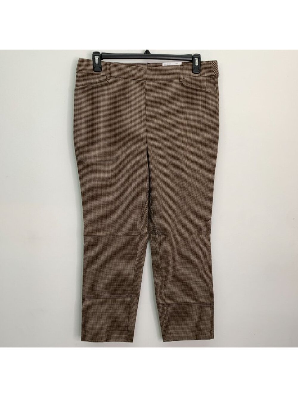 Rafaella Women's Pants 16 Pull-On Stretch Pant Khaki Houndstooth Size 16 - Picture 2 of 8
